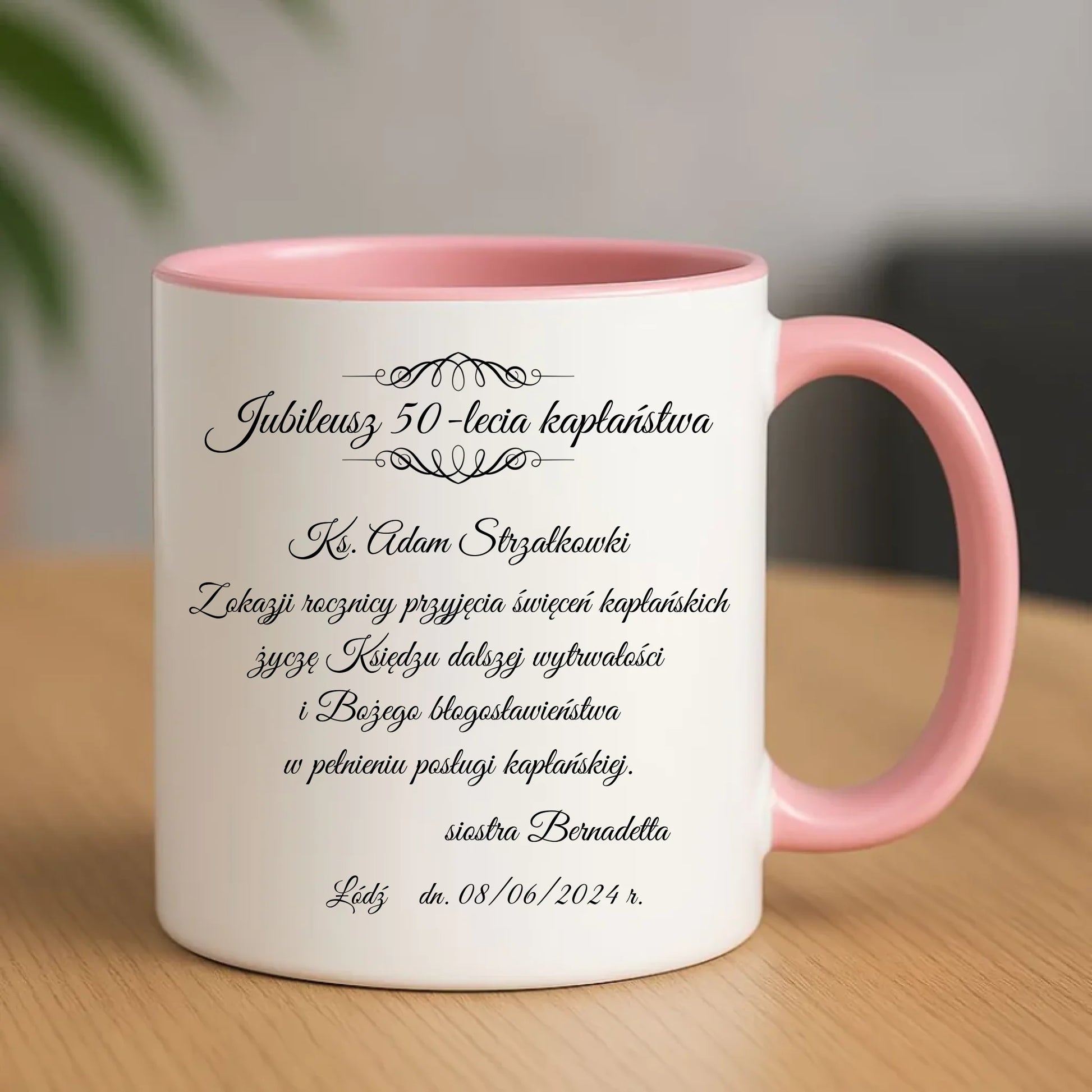 Kubek - Prezent dla księdza na jubileusz święceń kapłańskich - personalizowany DU07 - StoryCups.pl
