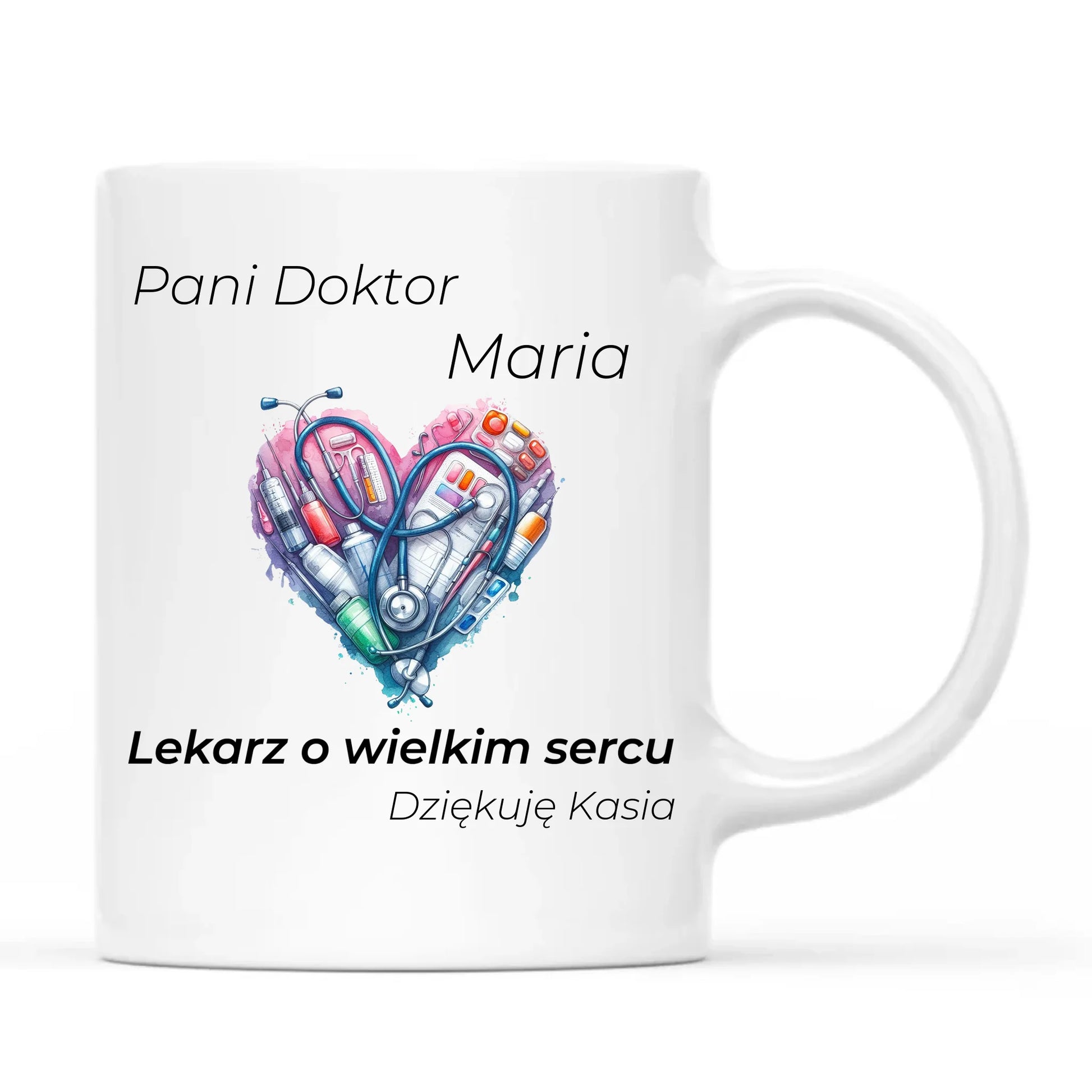 Kubek dla lekarza - Prezent dla kardiologa - personalizowany L01 - StoryCups.pl