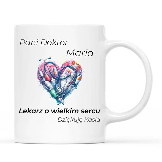 Kubek dla lekarza - Prezent dla kardiologa - personalizowany L01 - StoryCups.pl