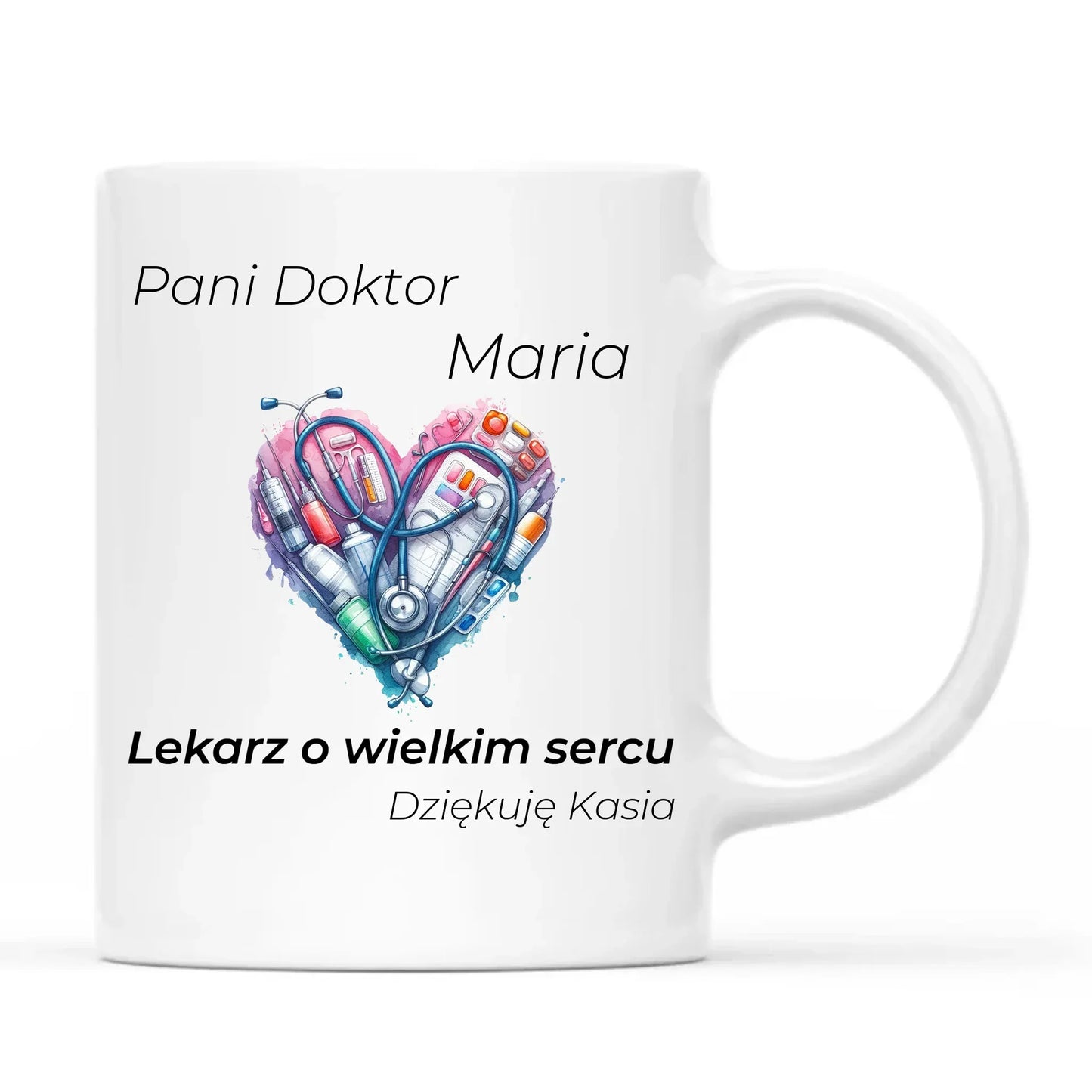 Kubek dla lekarza - Prezent dla kardiologa - personalizowany L01 - StoryCups.pl