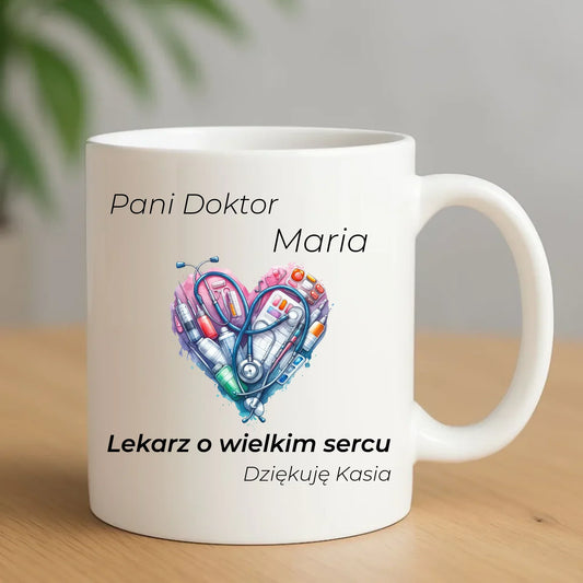 Kubek dla lekarza - Prezent dla kardiologa - personalizowany L01