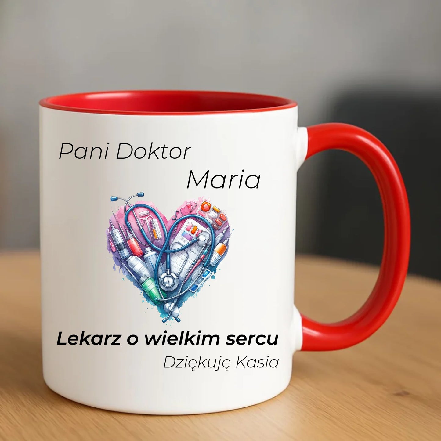Kubek dla lekarza - Prezent dla kardiologa - personalizowany L01 - StoryCups.pl