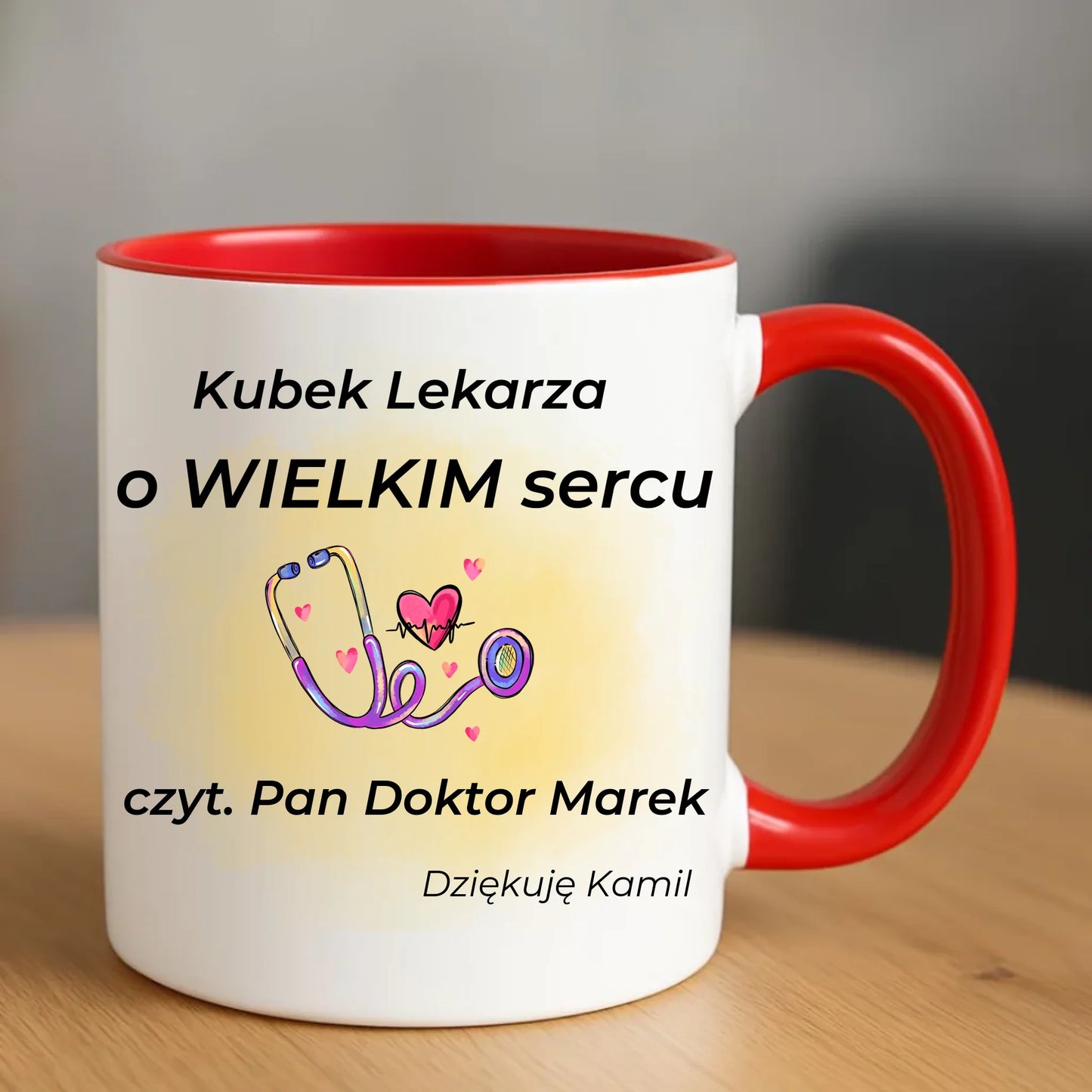 Kubek dla lekarza - Prezent na podziękowanie - personalizowany L03 - StoryCups.pl