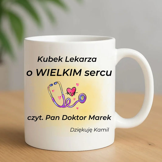 Kubek dla lekarza - Prezent na podziękowanie - personalizowany L03