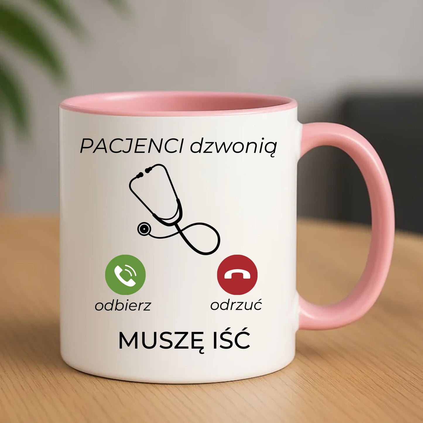 Kubek dla lekarza - Pacjenci dzwonią muszę iść L06 - StoryCups.pl