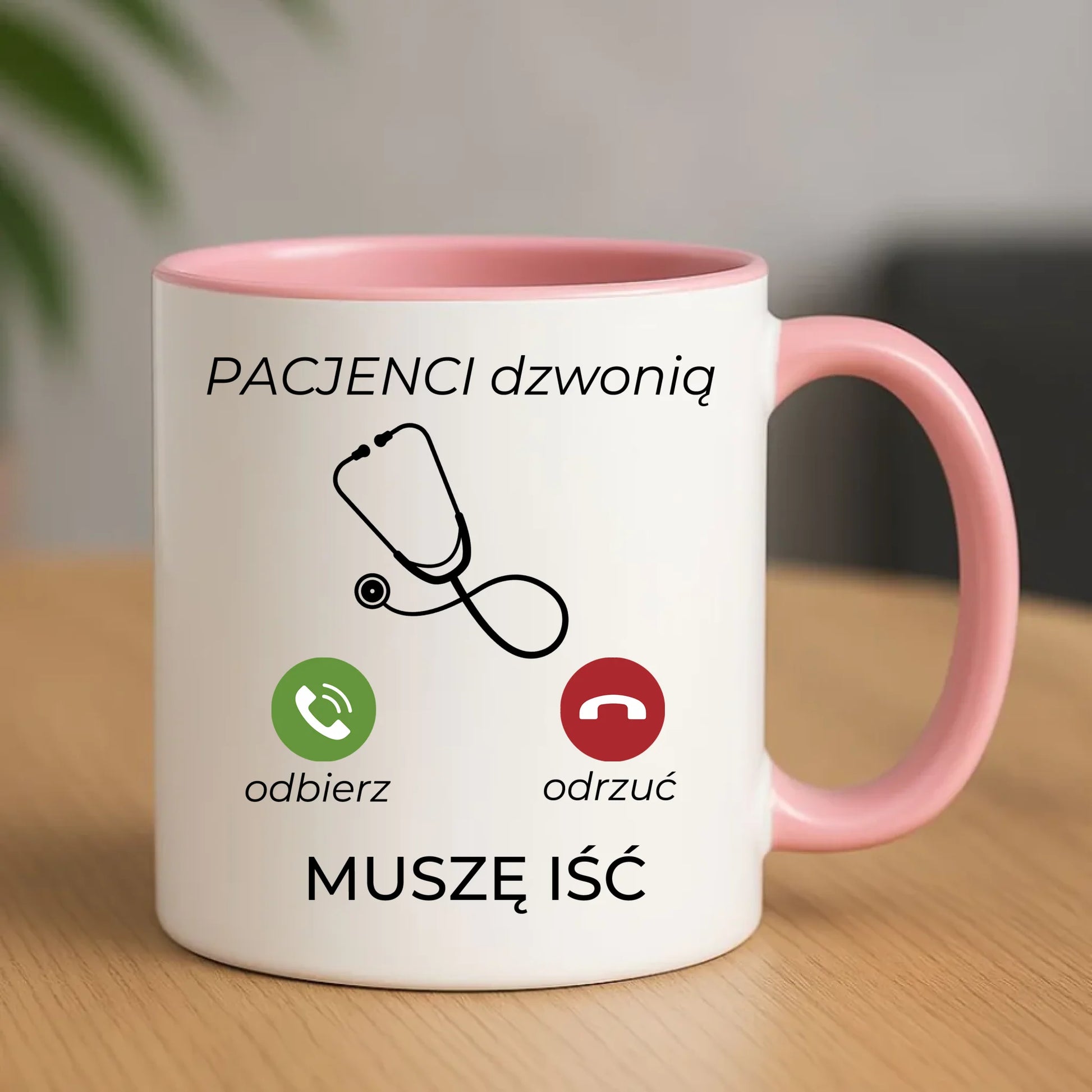 Kubek dla lekarza - Pacjenci dzwonią muszę iść L06 - StoryCups.pl