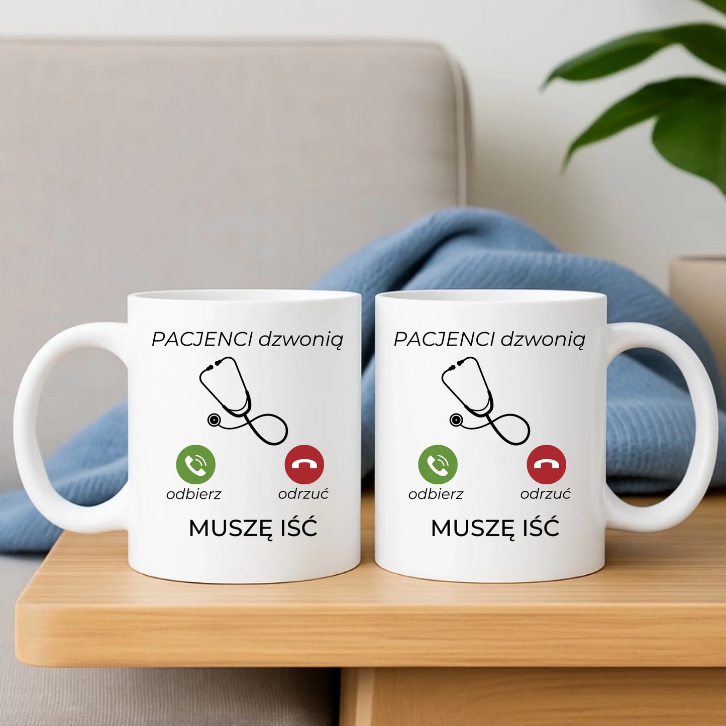 Kubek dla lekarza - Pacjenci dzwonią muszę iść L06 - StoryCups.pl