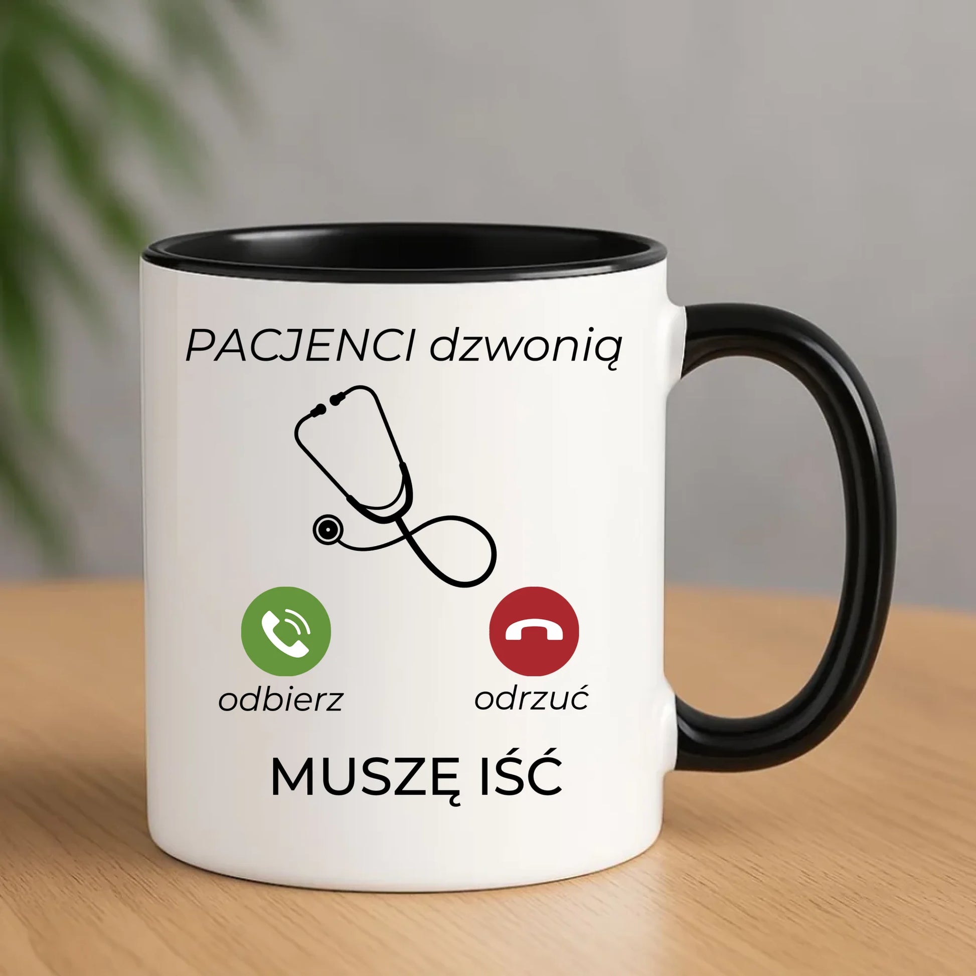 Kubek dla lekarza - Pacjenci dzwonią muszę iść L06 - StoryCups.pl