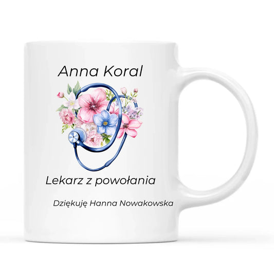 Kubek dla lekarza - Lekarz z powołania - personalizowany L01 - StoryCups.pl