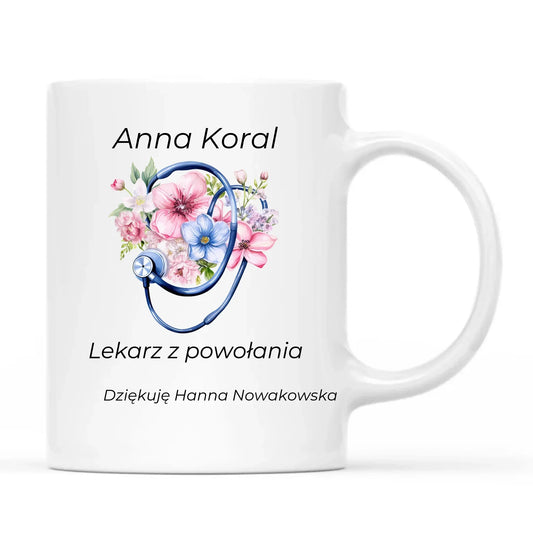 Kubek dla lekarza - Lekarz z powołania - personalizowany L01