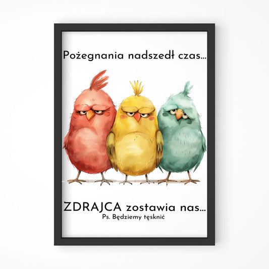 Pożegnania nadszedł czas | Obraz w ramie na odejście z pracy OP05