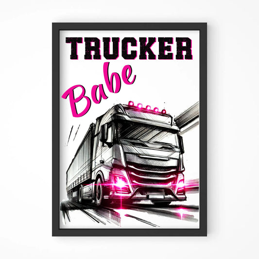 Trucker Babe | Obraz w ramie dla truckerki ZKT13