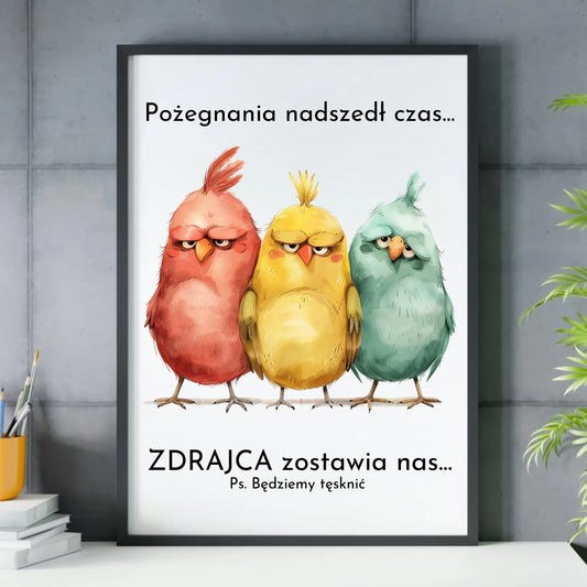 Pożegnania nadszedł czas | Obraz w ramie na odejście z pracy OP05