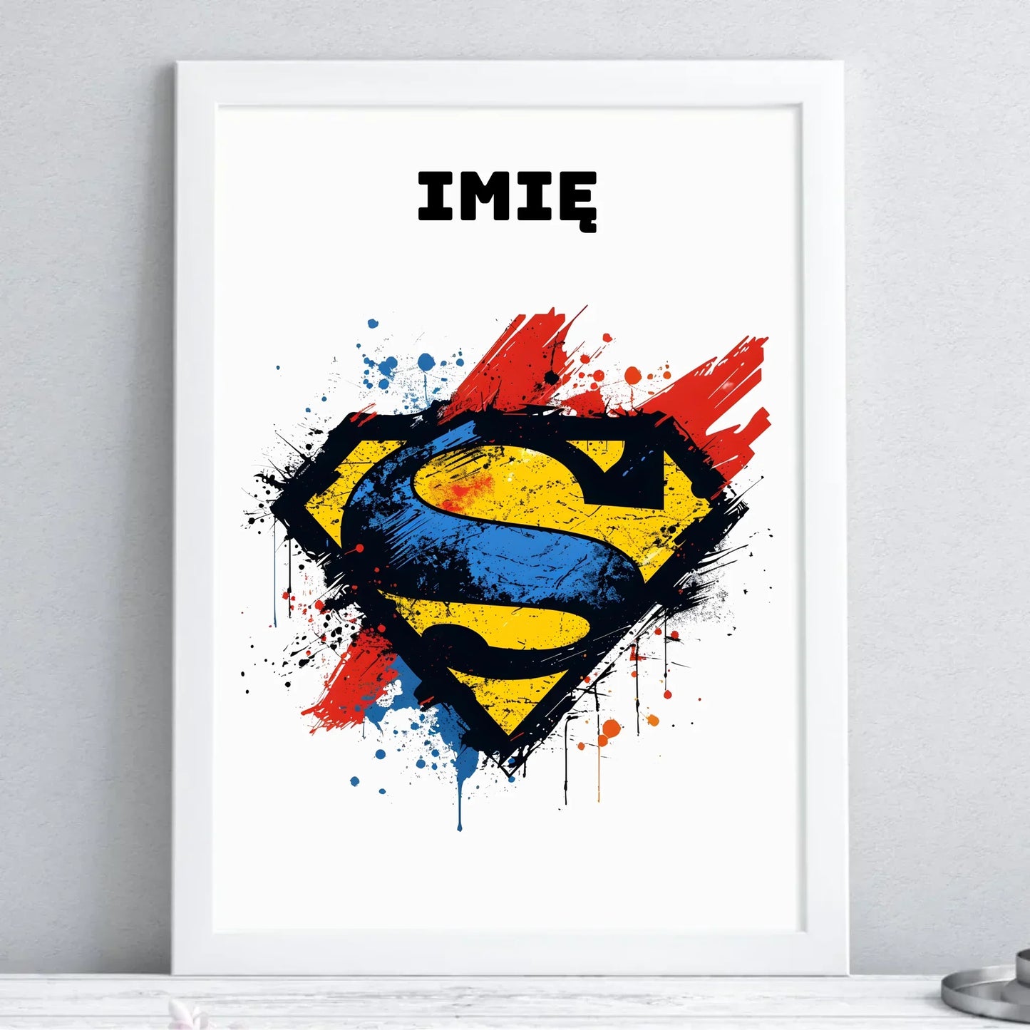 Superbohater | Obraz w ramie dla dziecka DD03 - StoryCups.pl