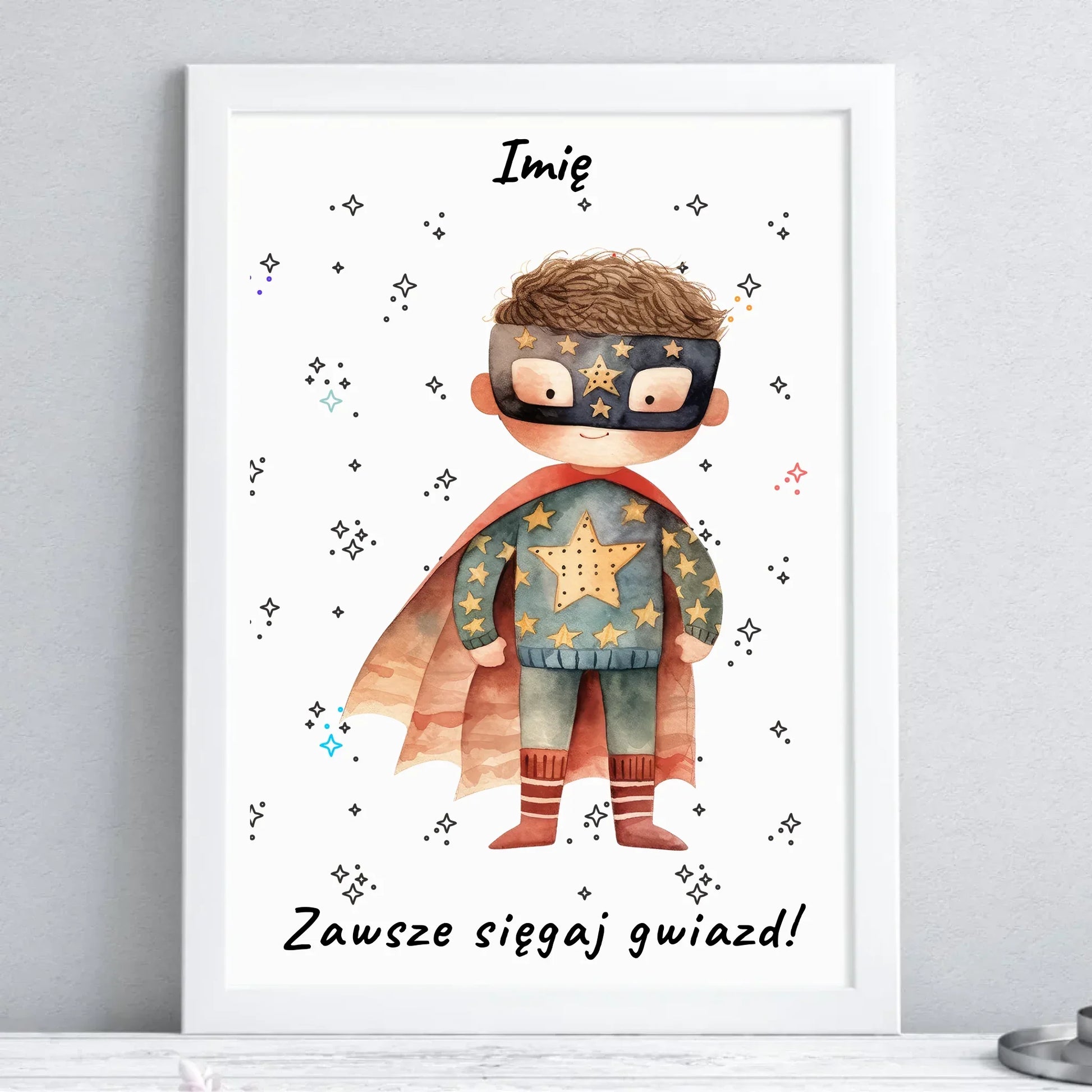 Zawsze sięgaj gwiazd | Obraz w ramie dla dziecka DD06 - StoryCups.pl