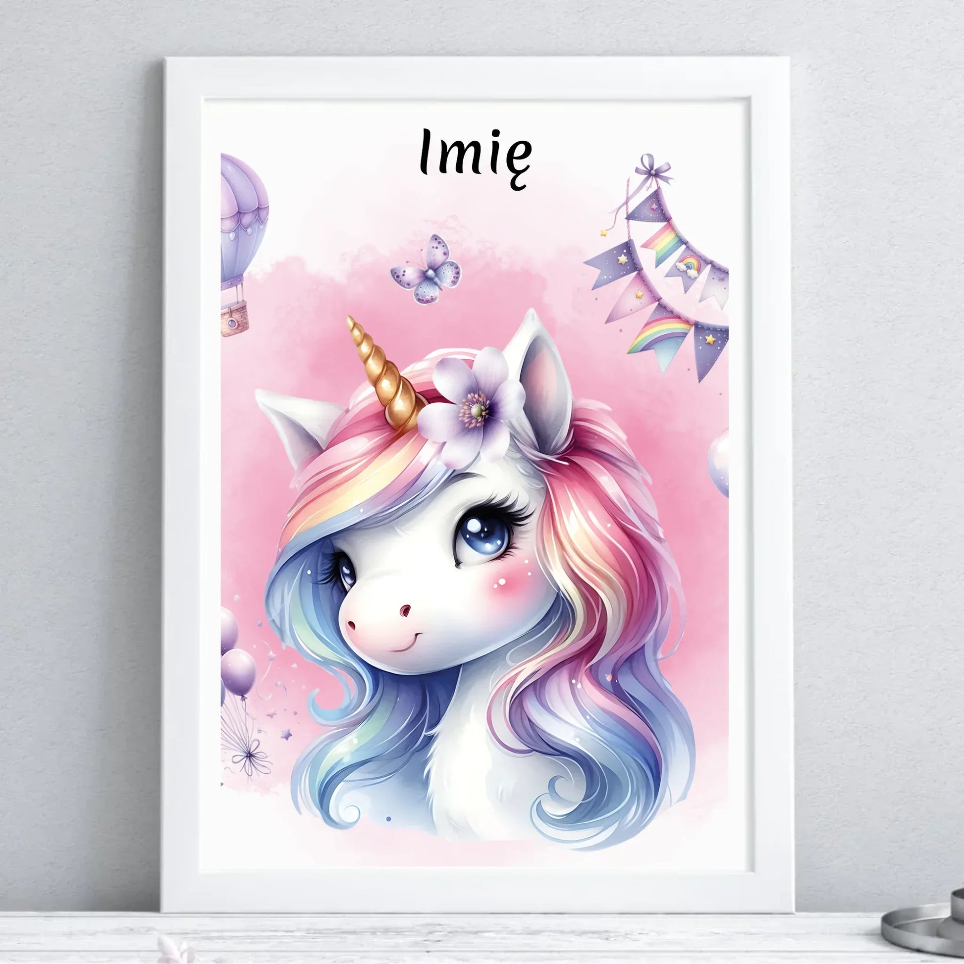 Jednorożec | Obraz w ramie dla dziecka DD08 - StoryCups.pl