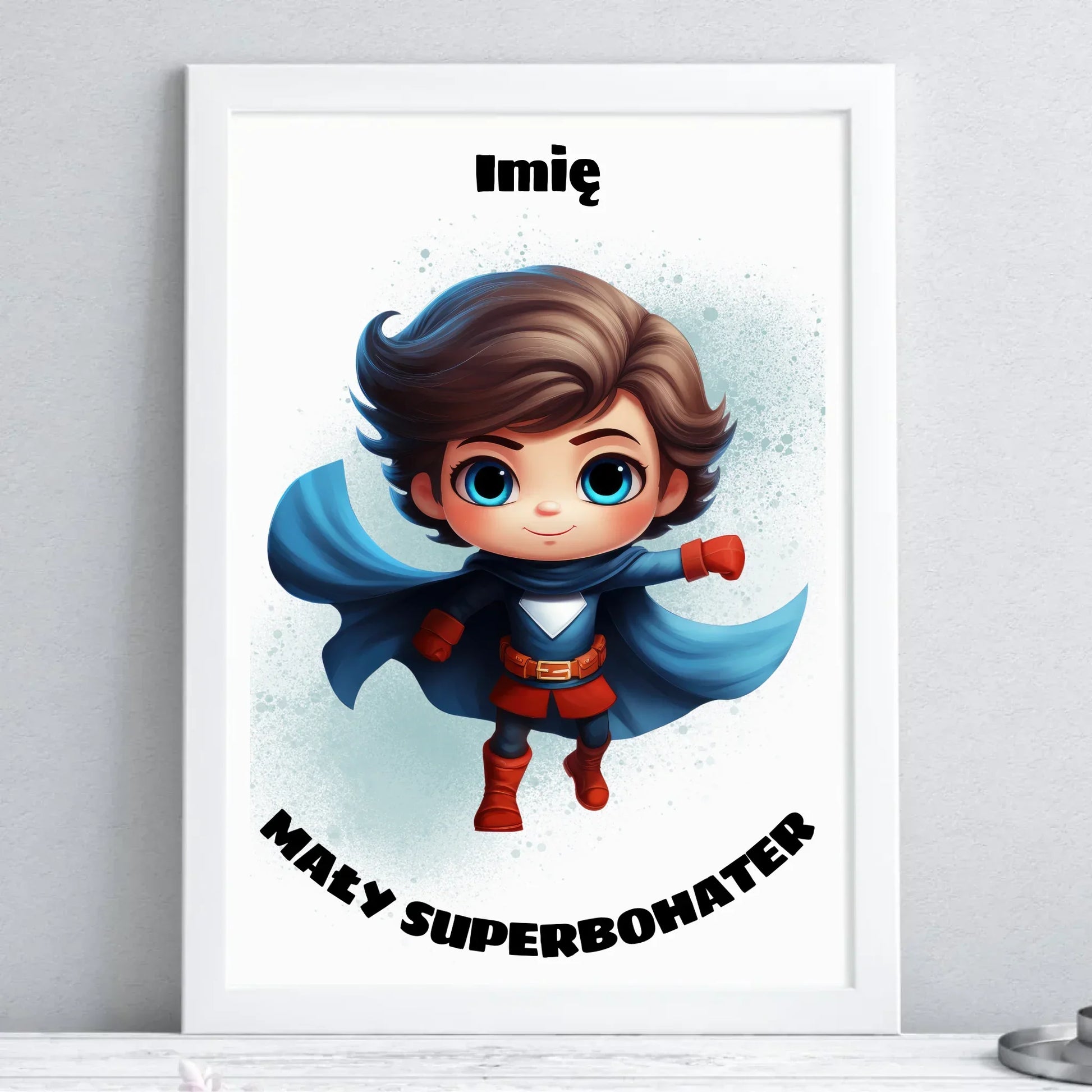 Mały Superbohater | Obraz w ramie dla chłopca DD01 - StoryCups.pl