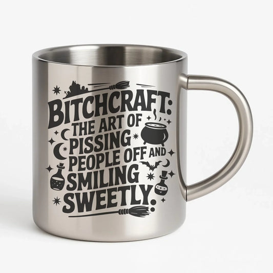 Bitchcraft | Kubek metalowy dla kobiety HL25 - StoryCups.pl