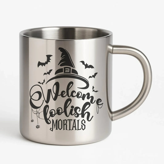 Witajcie Śmiertelnicy Halloween | Kubek metalowy HL23 - StoryCups.pl