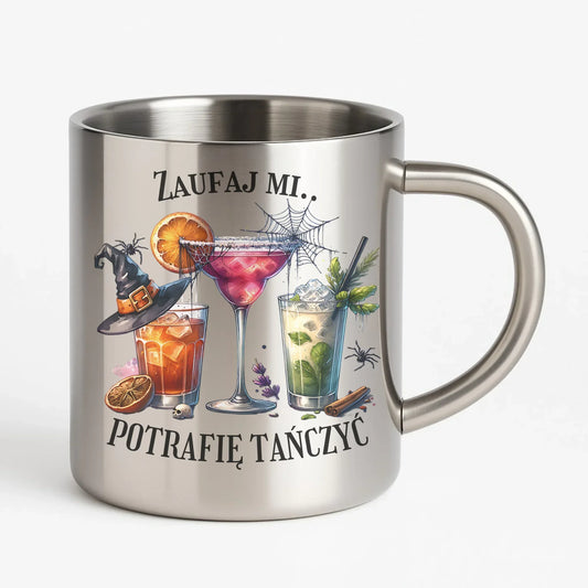 Halloweenowe drinki | Kubek metalowy z nadrukiem HL26 - StoryCups.pl