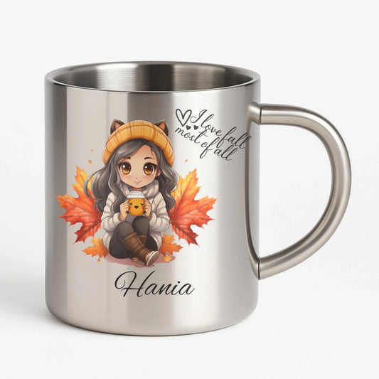 Kubek metalowy jesieniara - Anime - personalizowany JS06 - StoryCups.pl