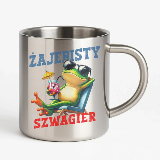 Kubek metalowy - Żajebisty Szwagier - prezent dla szwagra DSZ01