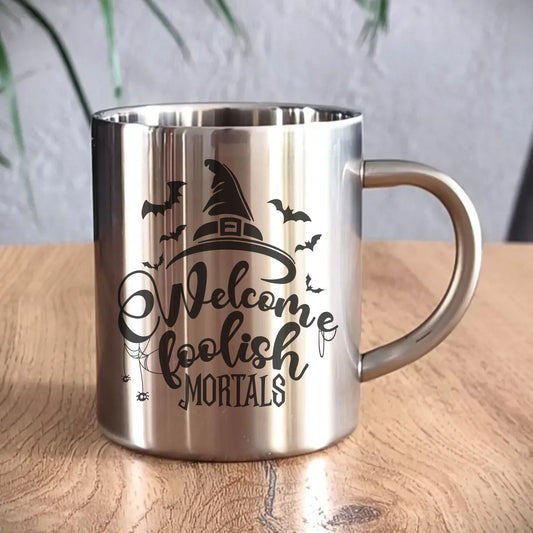 Witajcie Śmiertelnicy Halloween | Kubek metalowy HL23 - StoryCups.pl