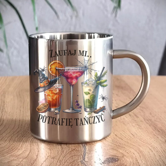 Halloweenowe drinki | Kubek metalowy z nadrukiem HL26 - StoryCups.pl