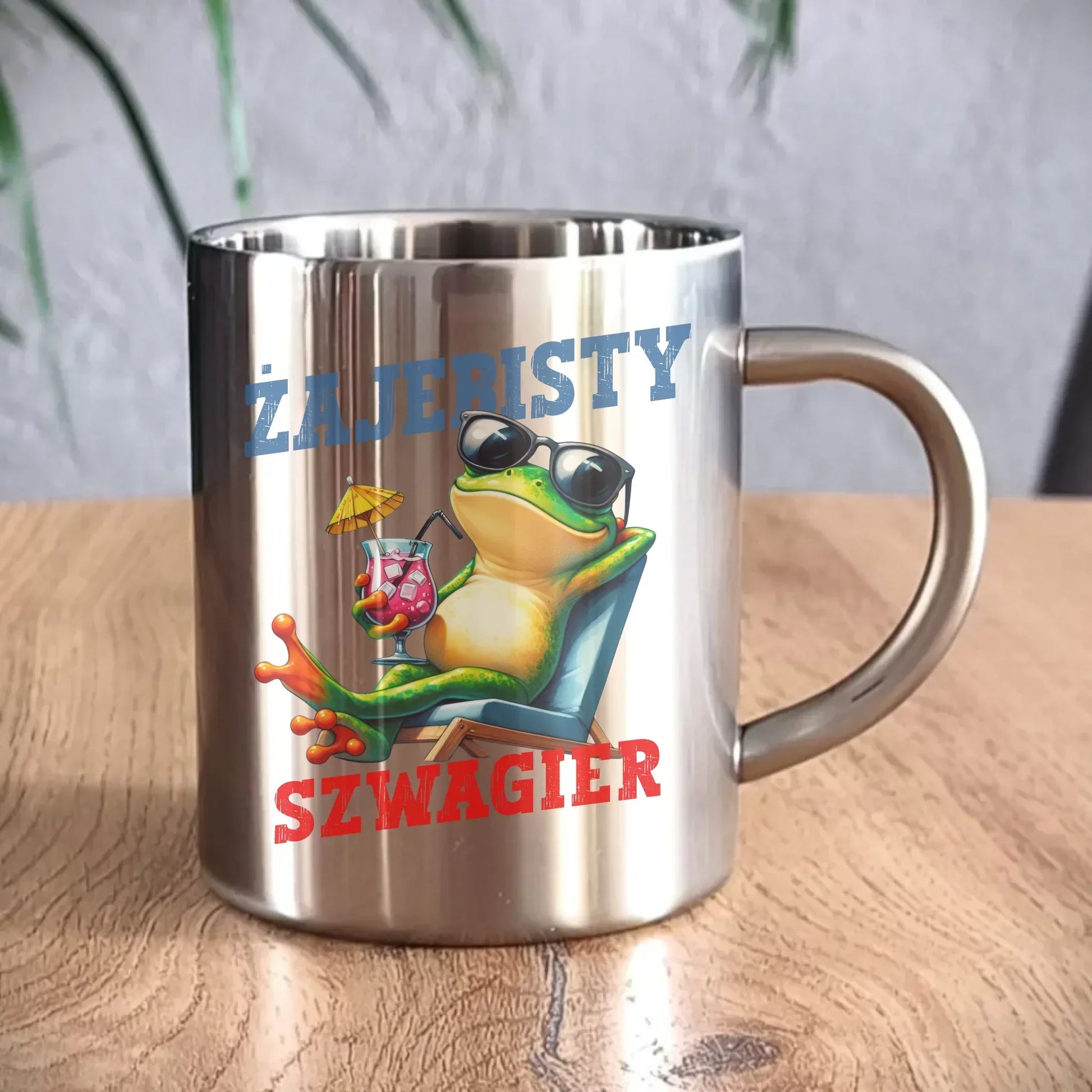 Kubek metalowy - Żajebisty Szwagier - prezent dla szwagra DSZ01 - StoryCups.pl