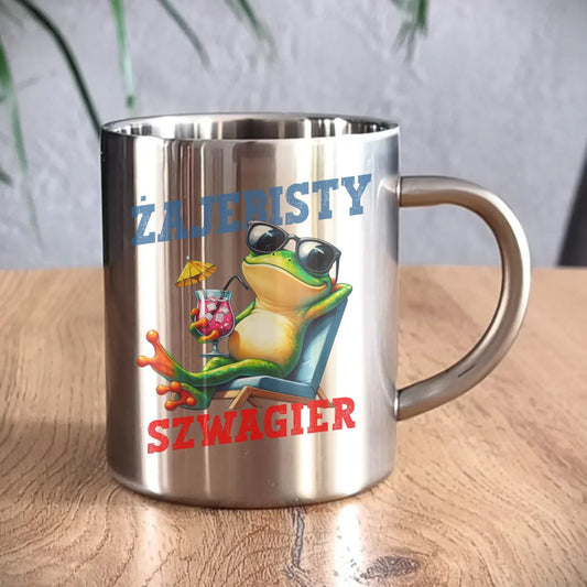 Kubek metalowy - Żajebisty Szwagier - prezent dla szwagra DSZ01
