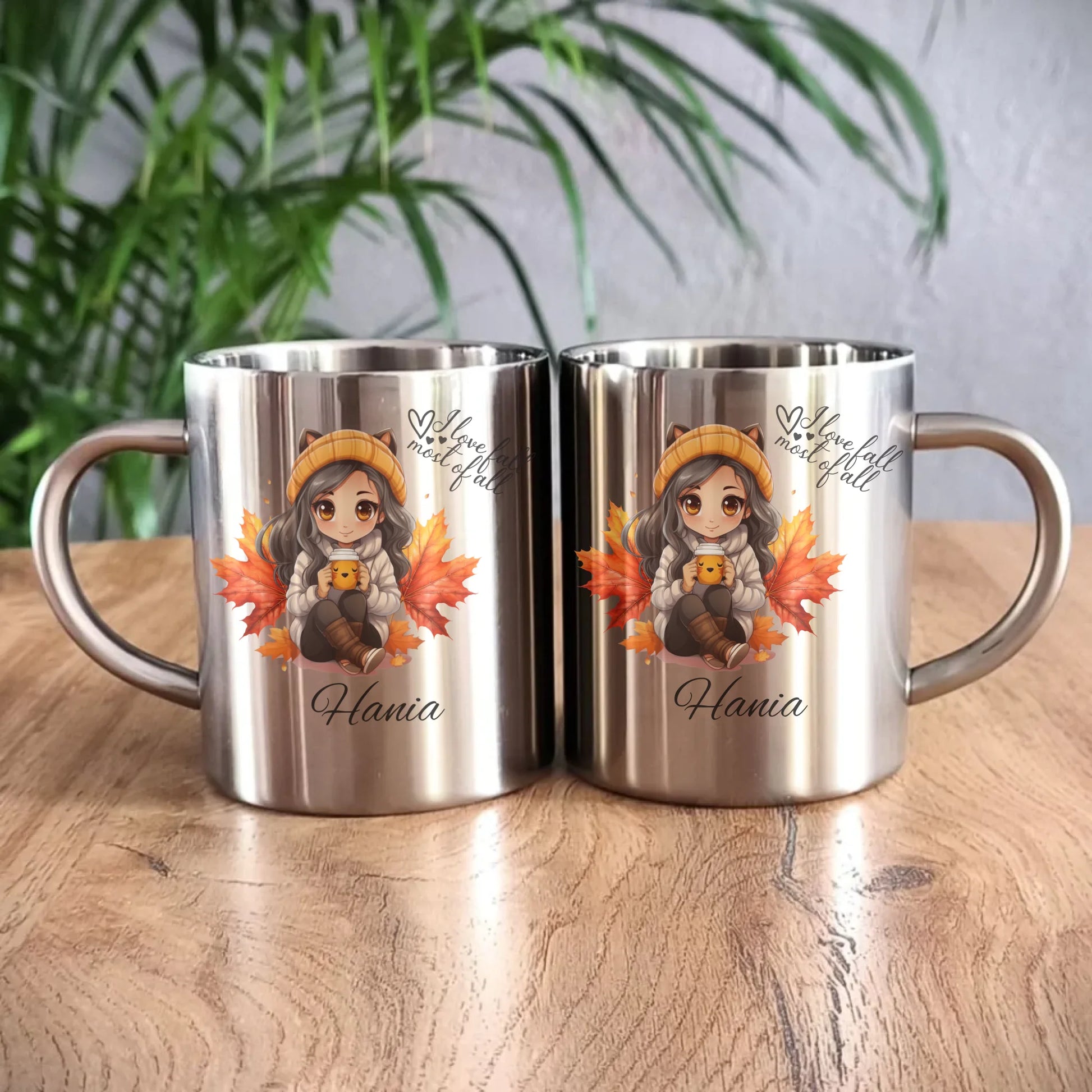Kubek metalowy jesieniara - Anime - personalizowany JS06 - StoryCups.pl