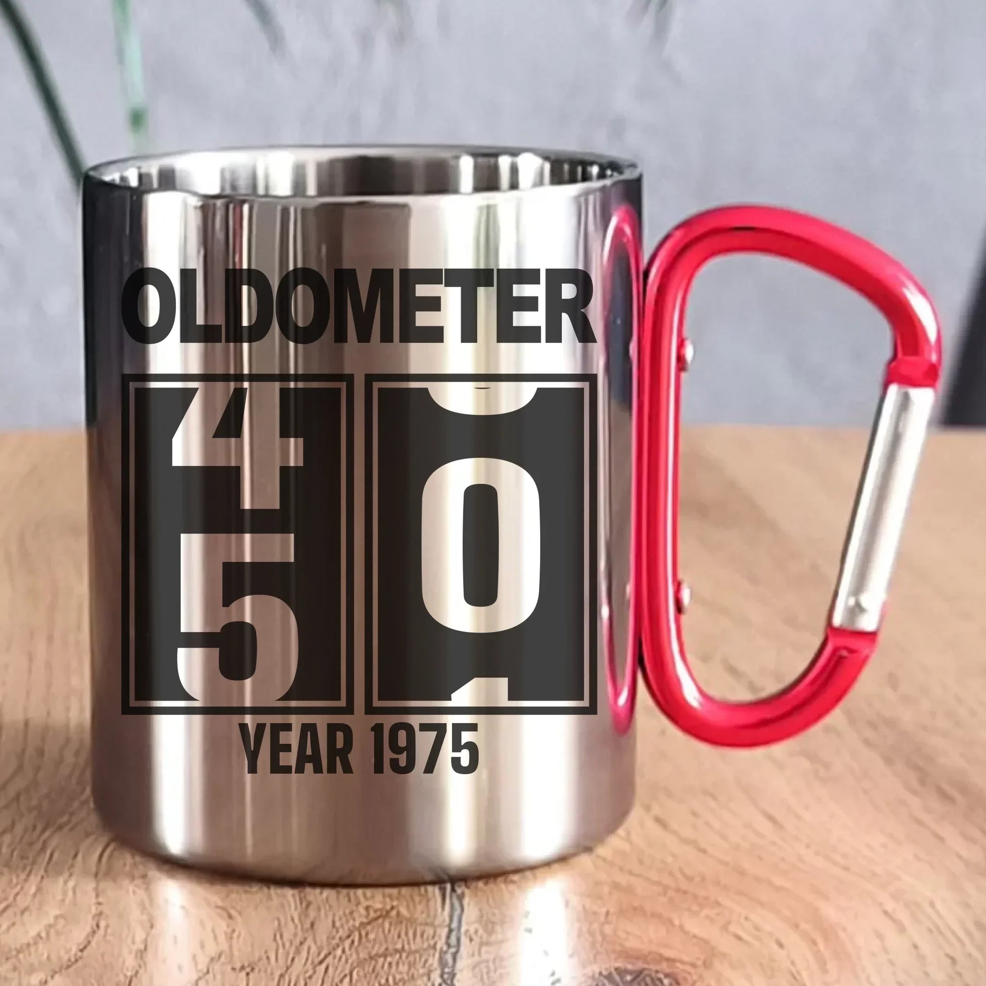 Oldometer 20-85 lat | Kubek metalowy na urodziny U06 - StoryCups.pl