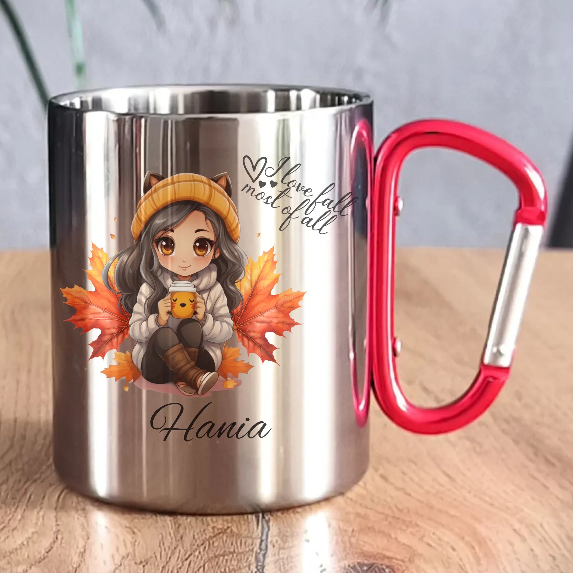 Kubek metalowy jesieniara - Anime - personalizowany JS06 - StoryCups.pl