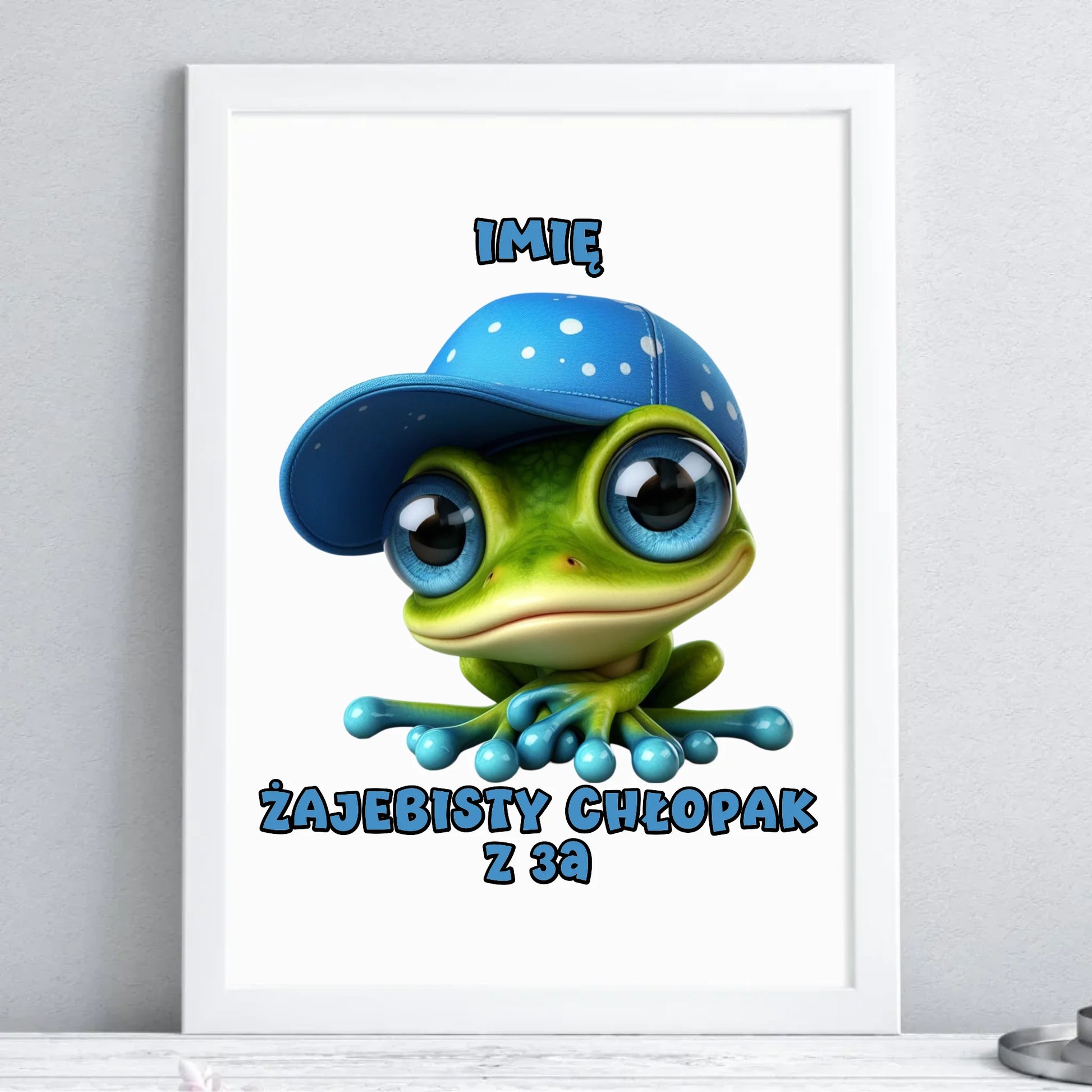 Plakat w ramie na Dzień Chłopaka - Żajebisty Chłopak dla kolegów z klasy - personalizowany DCH01 - StoryCups.pl