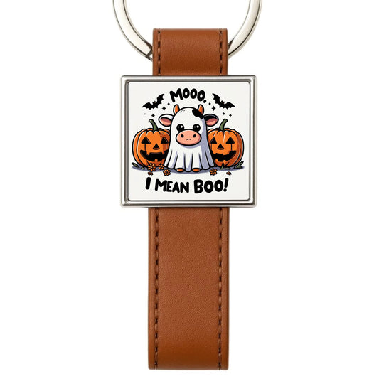 Brelok na Halloween - Mooo I mean Boo! - z dynią i duchem HL14 - StoryCups.pl