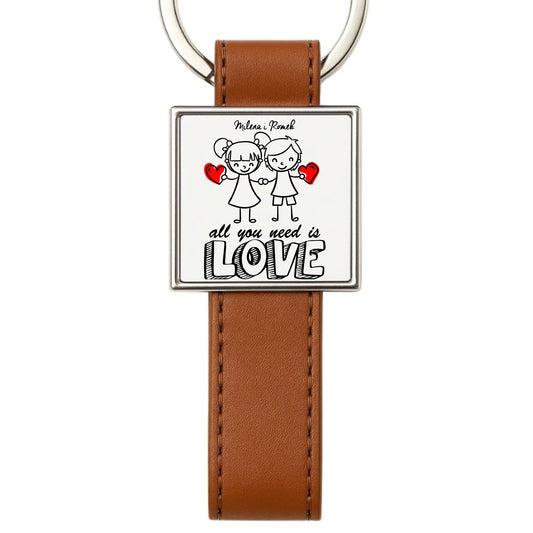 Brelok dla par - prezent dla chłopaka i dziewczyny - Love - personalizowany W13 - StoryCups.pl