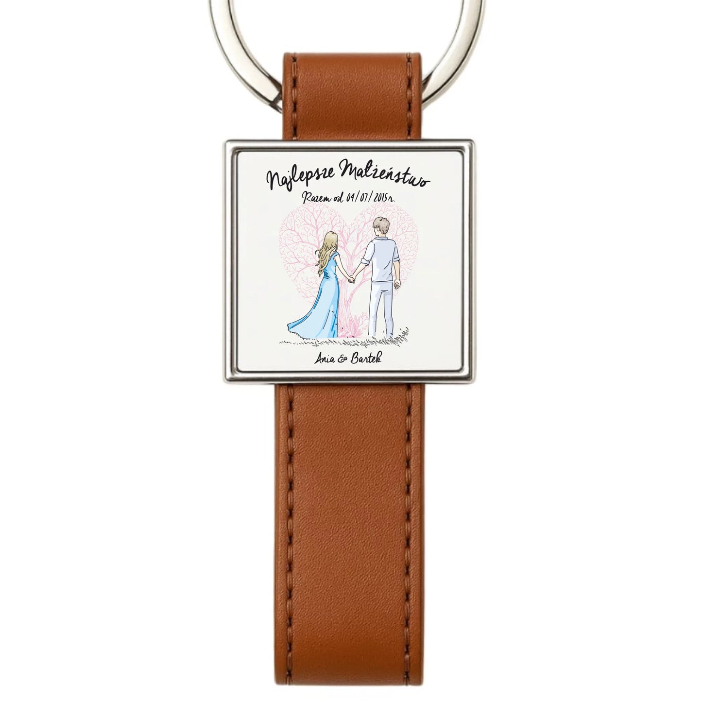 Brelok - prezent dla żony i męża Rocznica Ślubu - Najlepsze małżeństwo - personalizowany W03 - StoryCups.pl