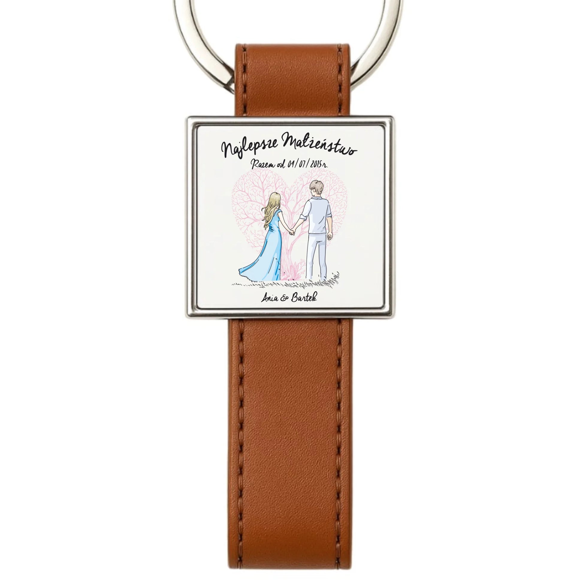 Brelok - prezent dla żony i męża Rocznica Ślubu - Najlepsze małżeństwo - personalizowany W03 - StoryCups.pl