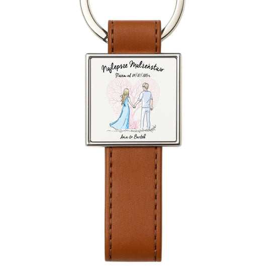 Brelok - prezent dla żony i męża Rocznica Ślubu - Najlepsze małżeństwo - personalizowany W03 - StoryCups.pl