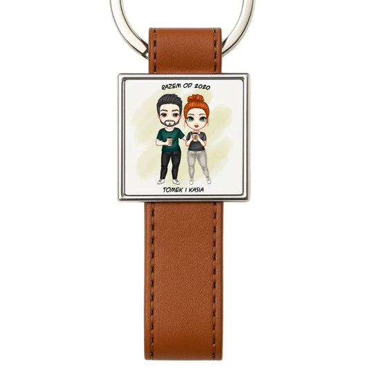 Brelok - prezent dla par zakochanych - personalizowany W01 - StoryCups.pl