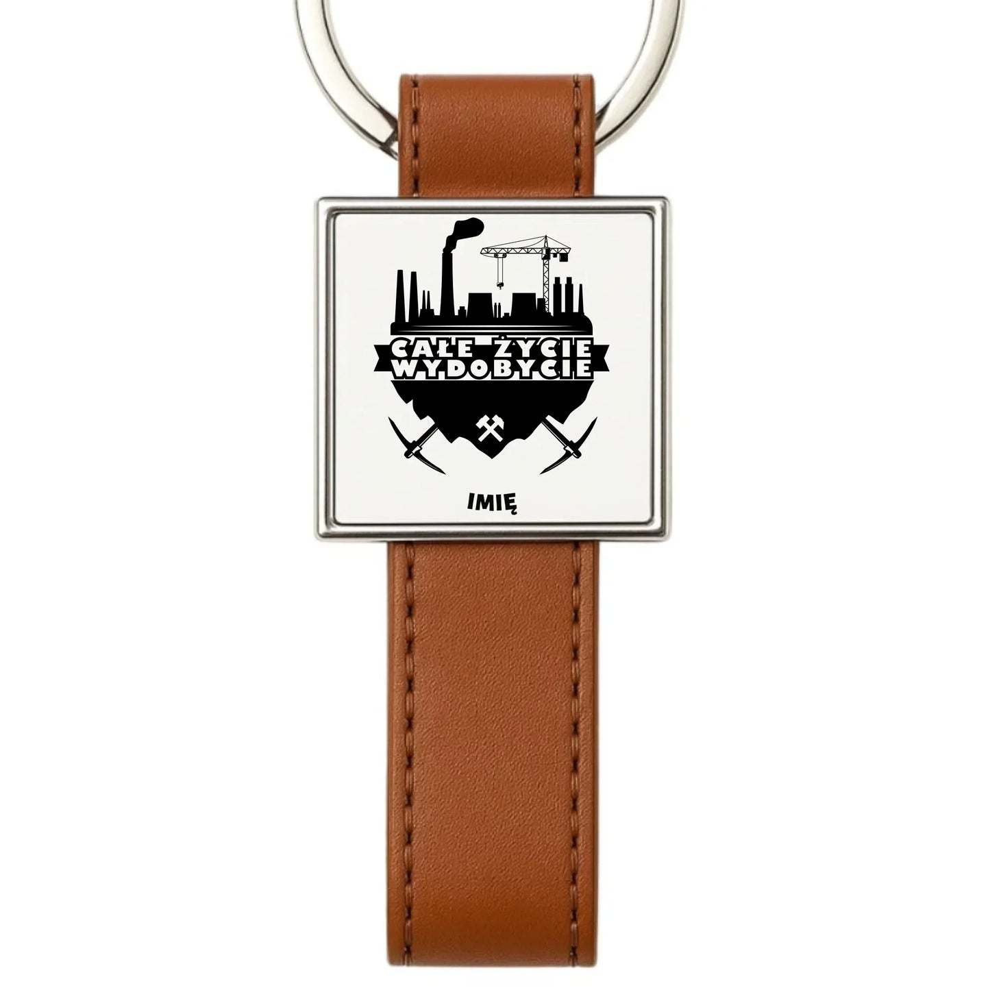 Całe życie wydobycie imię | Personalizowany brelok dla górnika G09 - StoryCups.pl