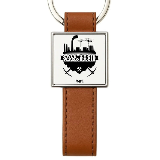Całe życie wydobycie imię | Personalizowany brelok dla górnika G09 - StoryCups.pl
