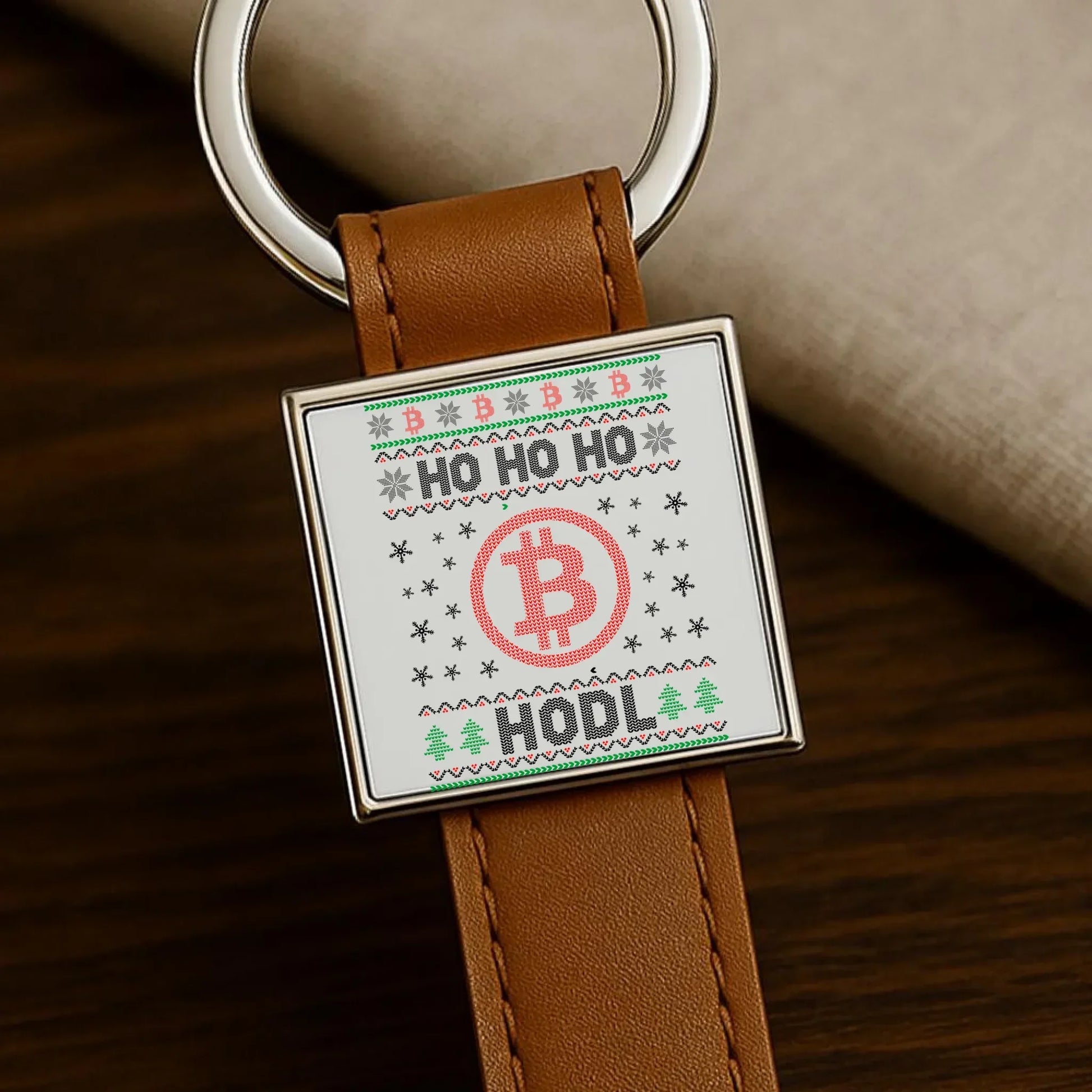 Ho ho ho Hodl Bitcoin | Świąteczny brelok BN103 - StoryCups.pl