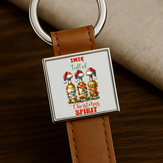 Pełen świątecznego ducha | Personalizowany brelok świąteczny BN69 - StoryCups.pl