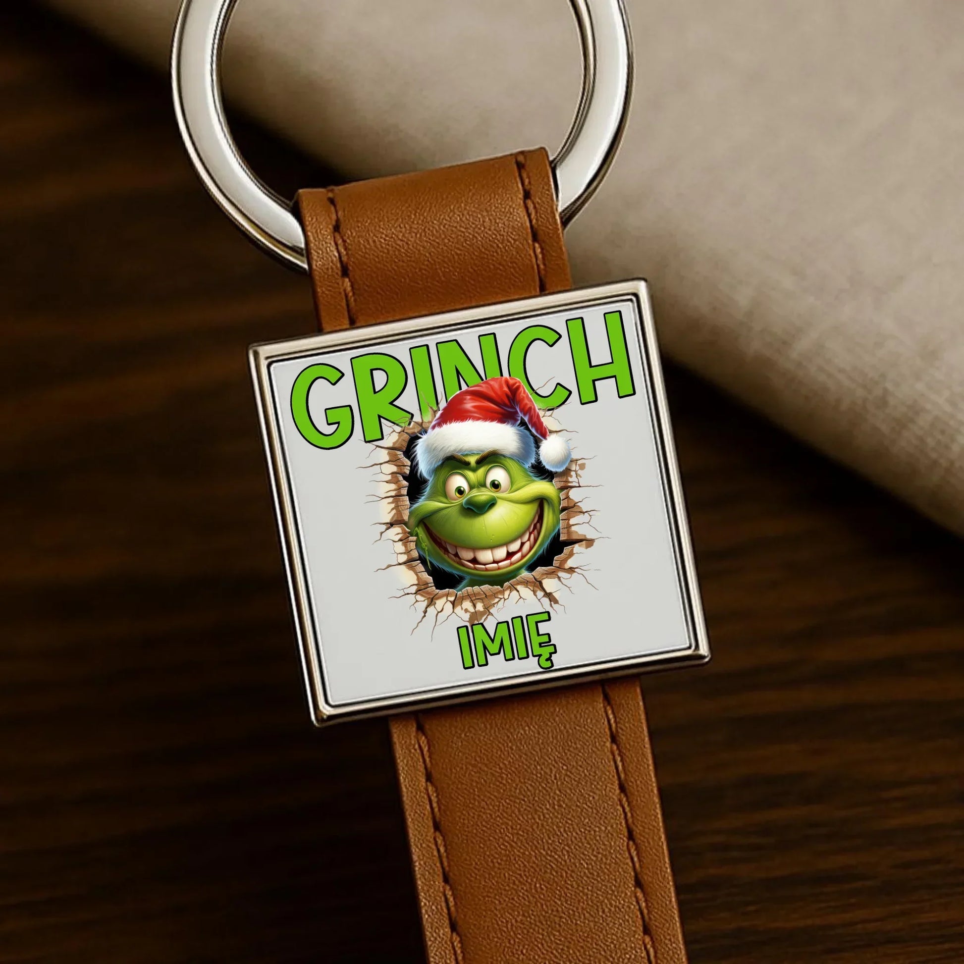 Grinch | Personalizowany brelok świąteczny BN112 - StoryCups.pl