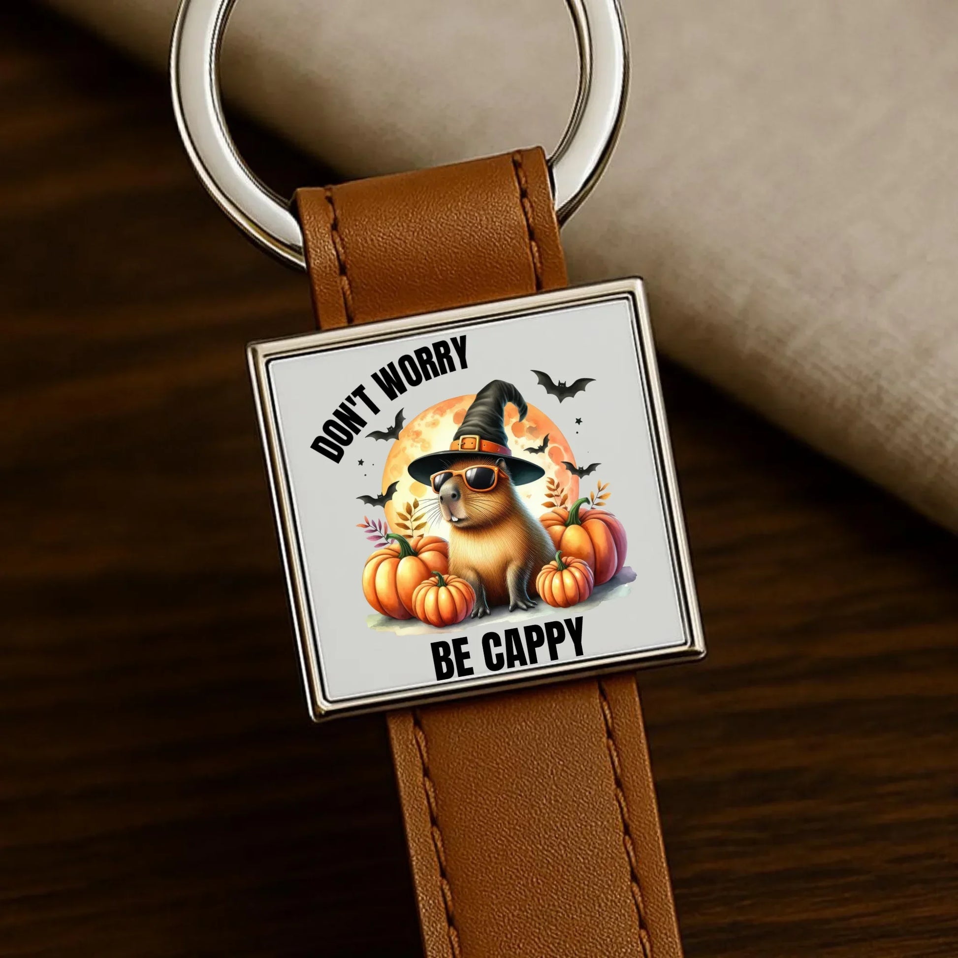 Don't worry be cappy Kapibara Halloween | Brelok HL21 - StoryCups.pl