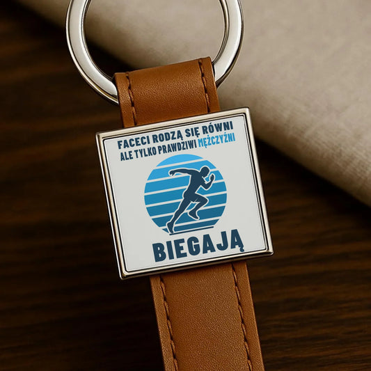 Tylko prawdziwi mężczyźni biegają | Brelok dla biegacza jogging HJ02 - StoryCups.pl