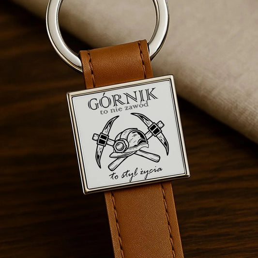 Górnik to nie zawód to styl życia | Brelok dla górnika na prezent G05 - StoryCups.pl