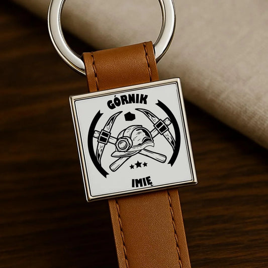 Górnik imię | Personalizowany brelok dla górnika na prezent G04 - StoryCups.pl