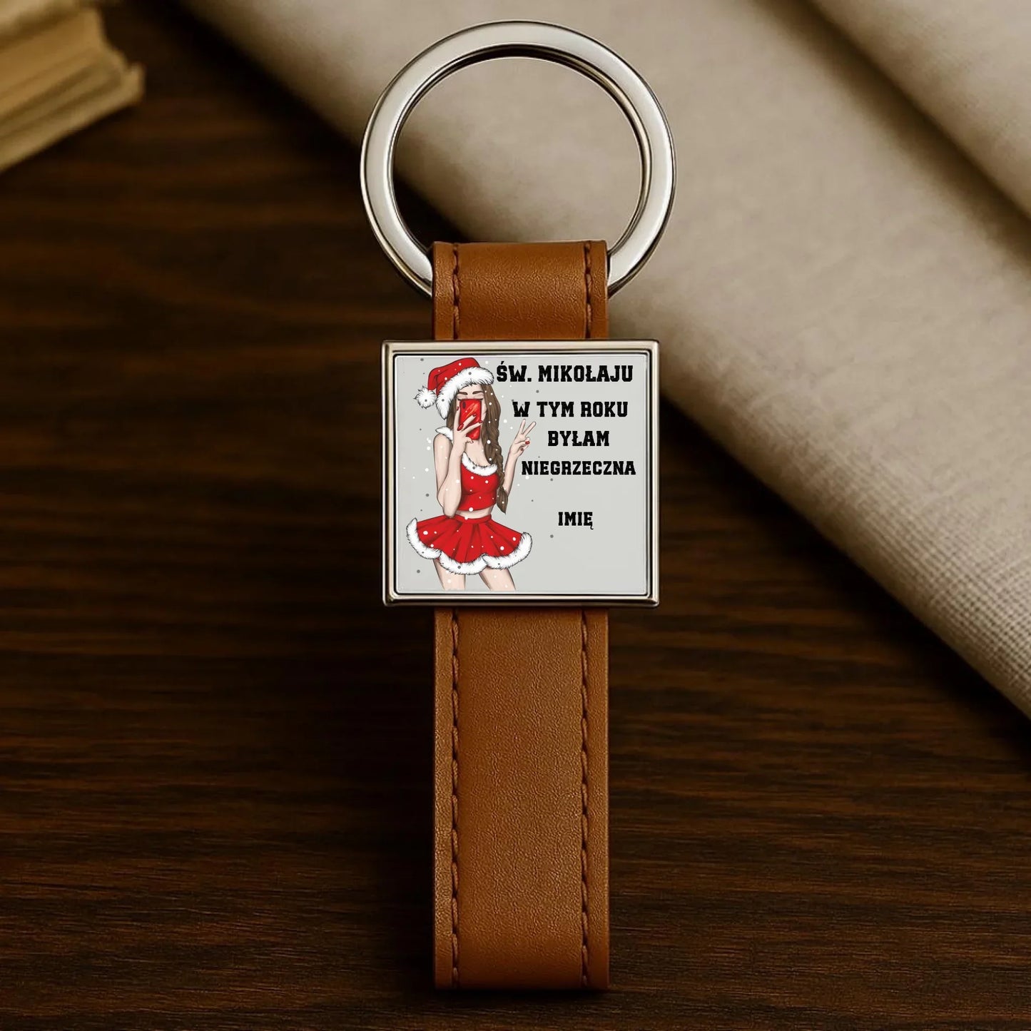 W tym roku byłam niegrzeczna | Personalizowany brelok na święta BN21 - StoryCups.pl